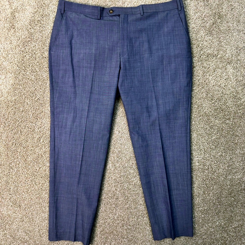 Lauren Ralph Lauren Dress Pants Men 42x30 Wool Blend Blue EUC